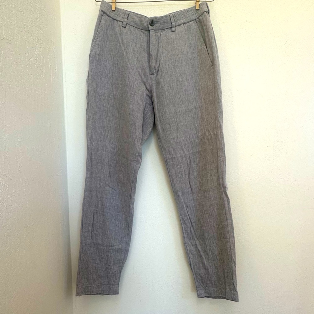 Banana Republic light gray linen blend pants
